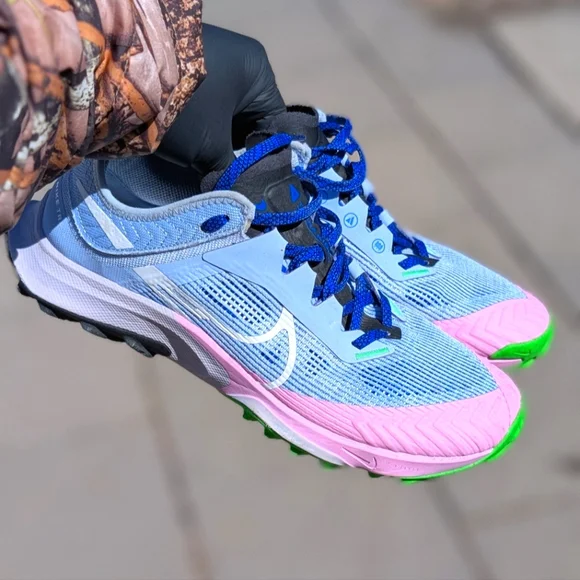 Nike Running Air Zoom Terra Kiger 8 sneakers lite marine white Size Women Size 9 - Picture 1 of 12